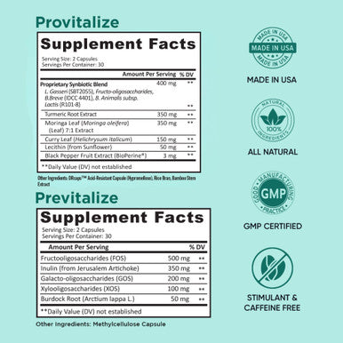 BB Company Slim Gut Bundle | Menopause Prebiotics and Probiotics for Women | Gut Vitamins for Digestive Health | Supports Joint Health & Sexy Midsection | Provitalize & Previtalize | 30 Day Supply