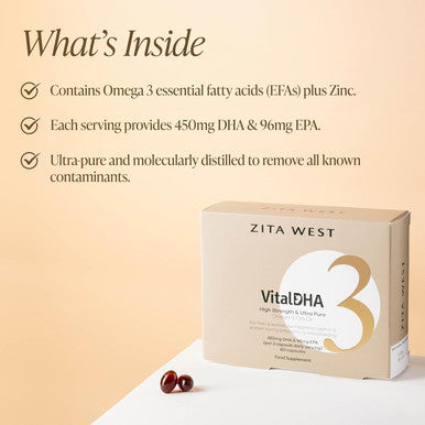 Vital Dha ÃƒÂ¢Ã¢â€šÂ¬Ã¢â‚¬Å“ Prenatal Dha And Epa With Zinc For Fertility, Pregnancy, And Breastfeeding ÃƒÂ¢Ã¢â€šÂ¬Ã¢â‚¬Å“ Omega 3 For Brain Development ÃƒÂ¢Ã¢â€šÂ¬Ã¢â‚¬Å“ 60 Capsules (1 Month Supply)