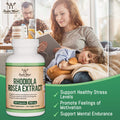 Rhodiola Rosea Supplement 500mg 120 Vegan Capsules Manufactured and Tested in The USA 3 Salidrosides 1 Rosavins Extract for Calming and Motivation by Double Wood Supplements