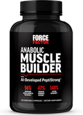 Force Factor Anabolic Muscle Builder Muscle Building Support Supplements for Men Supports Muscle Strength and Recovery Reduces Fatigue with AI-Developed PeptiStrong 150 Capsules