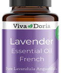 Viva Doria 100% Pure Lavender French Essential Oil, Undiluted, Food Grade, Lavender French Oil, 15 mL (0.5 Fluid Ounce)