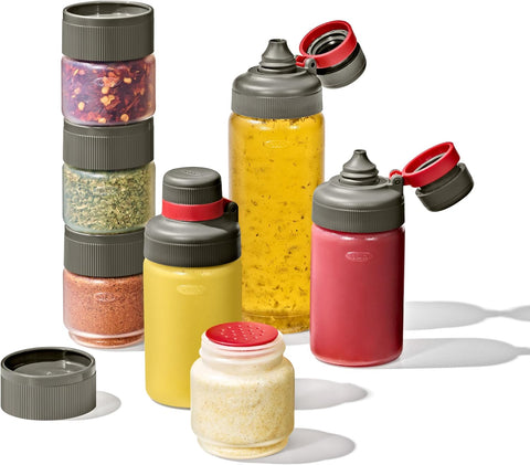 OXO Outdoor 7-Piece Spice Shaker & Squeeze Bottle Set | 7-Piece