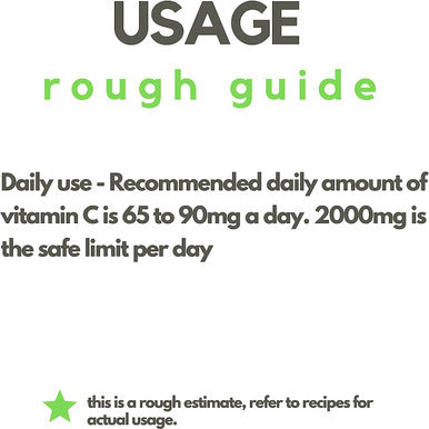 Ascorbic Acid (100g) By Elo's Premium Packaged In Canada 100% All-Natural Pure Vitamin C Non-GMO Vegan Gluten Free and Keto Food Grade Powder Supports Immune System Skin Repair Metabolism & More