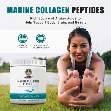 Ancient Bliss Wild-Caught Marine Fish Collagen Peptides Powder, Flavorless Collagen Protein Supplement With Type 1, Non-Gmo, Gluten-, Amino Acid Supplement For Skin, Hair And Nails, 15.87 Oz