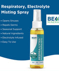 Beam Minerals Respra-Lytes Sinus-Opening Electrolyte Misting Spray With Fulvic Mineral Complex And Essential Oils That Support Respiratory Health 2 Fl Oz