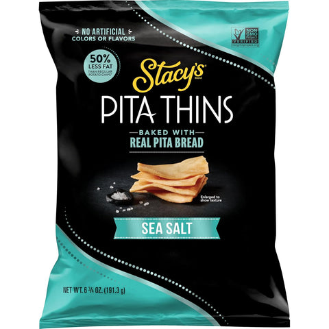 Stacy's Pita Thins Sea Salt No Artificial Colors or Flavors 6.75oz Bag