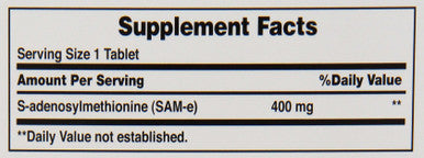 Nature's Bounty Sam-E Dietary Supplement Support Joint Health 400Mg 30 Tablets