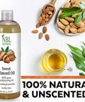 Nbl Natural NBL Natural Sweet Almond Oil for Skin/Hair and Body Massage 473 ml 2-Pieces