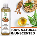 Nbl Natural NBL Natural Sweet Almond Oil for Skin/Hair and Body Massage 473 ml 2-Pieces