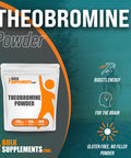 BulkSupplements Theobromine Powder - Dietary Supplement for Energy Support - Unflavored, - 250mg s, 400 Servings (100 Grams - 3.5 oz)