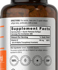 Vitamin E Supplement | 200 IU (90 mg) | 200 Softgel Capsules | Non-GMO and Gluten Free Formula | by Horbaach