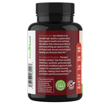 ForestLeaf Organic Irish Sea Moss Capsules | 2100mg Raw Seamoss Pills Advanced Supplement Superfood + Burdock, Bladderwrack for Digestive, Respiratory, Immune Health | 90 Vegan Organic Sea Moss Caps