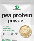 Deal Supplement Unflavored Pea Protein Powder 5lbs Premium North American Grown Peas Easily Digested Isolate Form Great for Shakes Bars or Snacks 27g Protein Serving Soy Vegan