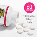 Natural Factors Easy Iron Chewable Gentle Supplement for Energy and Metabolism Support Vegan Tropical Fruit Flavor 60 tablets 60 servings