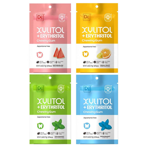 DC24 DAILY CARE Gum, Aspartame Free & Sugar Free, Xylitol Chewing Gum with Erythritol, Low-Calorie, Sugarless, Watermelon Flavored Gum, 50 Pieces (Pack of 3)