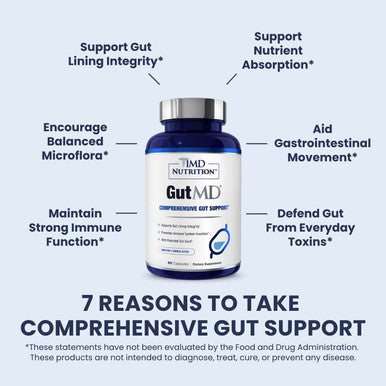 1MD Nutrition GutMD LGlutamine and Prebiotic Digestive 90 Capsules