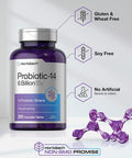 Chewable Probiotics 6 Billion CFUs | 200 Tablets | 14 Probiotic Strains | Vegetarian, Non-GMO & Gluten Free Supplement | by Horbaach