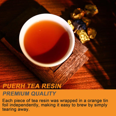 Fullchea - Pu-erh Tea Resin - Instant Tea Resins - Chagao 2009 Aged Fermented Yunnan Ripe Pu Erh Medium Caffeine - Helps Digestion - 3.53oz / 100g