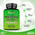 Matcha Green Tea 60 Capsules - Matcha Green Tea Tablets - Boosted with Turmeric, Acerola Cherry & Black Pepper