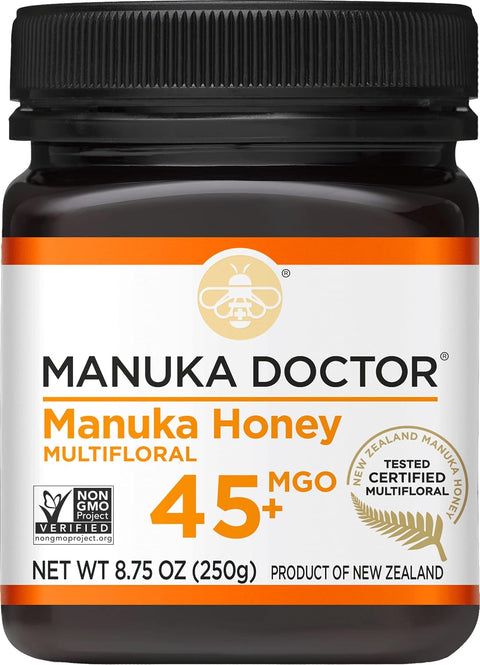 Manuka Doctor - MGO 125+ Manuka Honey Monofloral, 100% Pure New Zealand Honey. Certified. Guaranteed. Raw. Non-GMO (8.75 oz)