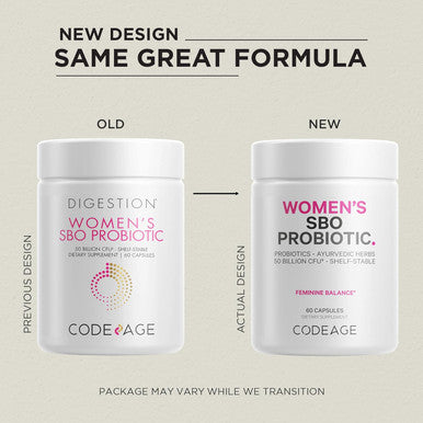 Codeage Women s Probiotics Supplement - 50 Billion CFUs - SBO Probiotics & Prebiotics - Cranberries - Feminine Health - Fermented Botanical Blend Whole Food Supplement - Vegan Non-GMO - 60 Capsules