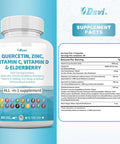Quercetin 1000Mg Zinc 50Mg Vitamin C 1000Mg Vitamin D 5000Iu Immune System Support Supplement With Echinacea Ginger Bromelain Sea Moss Garlic Nettle Vegan Capsules For Men And Women,60 Count Usa