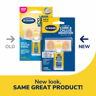 Dr. Scholl'S Liquid Corn & Callus Remover 0.33 Ounce // Removes Corns & Calluses Fast With Cushions That Provide Protection Against Shoe Pressure And Friction For All-Day Pain Relief