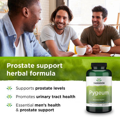 Swanson Pygeum - 120 Capsules 400 mg Each - Herbal Supplement for Male Prostate Health Bladder and Urinary Tract Support (2 Pack)