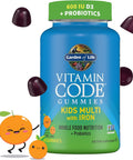 Kids Multivitamin Gummy With Iron + Probiotics For Immune Health and Digestion Vitamins D C E B Zinc For Energy and Development Vitamin Code NonGmo GlutenFree 90 Orange Gummies 30 Day Supply