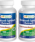 Best Naturals Broccoli Sprout Extract 1000mg per Serving - 120 Capsules (Pack of 2)