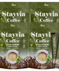 STAYVIA COFFEE Stevia Instant Coffee Packets Korean Instant Latte with SugarFree & Low Calories 30 Sticks (0.33oz) PlantBased Sweetener Enjoy Caffeine Hot & Cold at Office Home & Travel