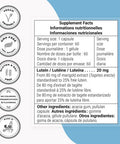 Supersmart Lutein 20 mg Per Day Marigold Extract Standardized to 25 Eye Care Supplement 100 Natural NonGMO Gluten Free 60 Vegetarian Capsules