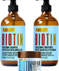 Pure Nature Lux Spa Biotin Shampoo and Conditioner Set and Hair Mask Sulfate Deep Treatment with Morrocan Argan Oil Helps with Hair Growth Hydrating Treatment for Dry Damaged Hair
