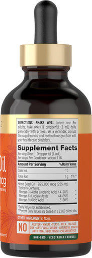 Carlyle Hemp Seed Oil 925000 mcg | Vegetarian Non-GMO Gluten | Cold Pressed