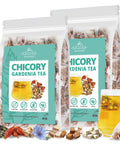 Chicory And Gardenia Tea Bags, Kidney and Liver Tea, Chicory Root Chinese Herbal Tea With Gardenia, Licorice, Mulberry Leaf & More, 8 Natutal Ingredients, Kidney Cleanse Detox Tea for Men & Women (2 Pack(50 pcs))