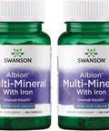 Swanson Albion Chelated Multi-Mineral Glycinate 120 Capsules (2 Pack)