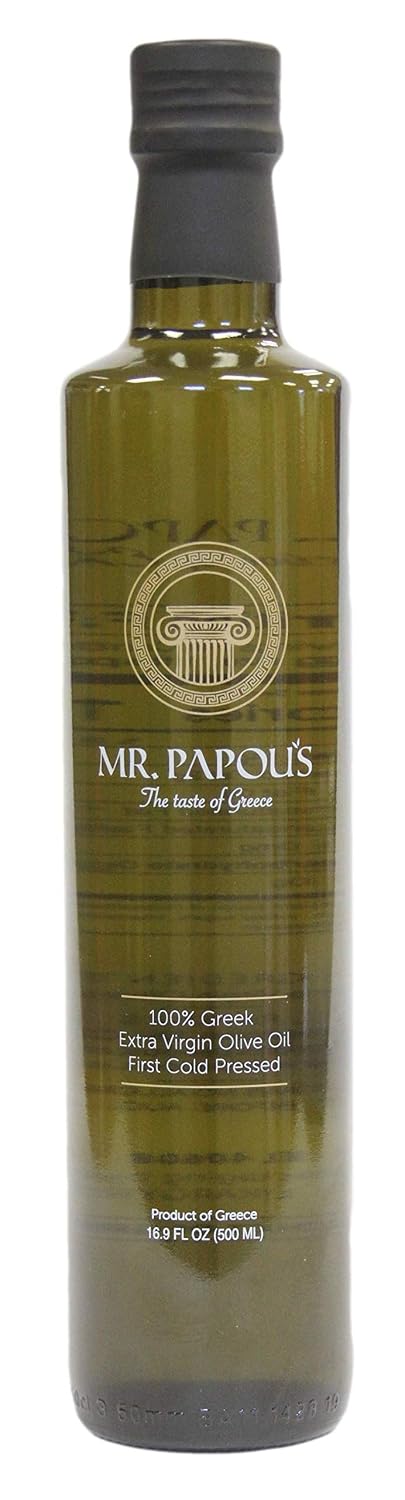 Mr. Papou's | Extra Virgin Olive Oil | First Cold Pressed | Family Owned | Harvested in Greece | 3 Liter - 101.4 fl oz (3 Liter)