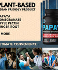 Dedicad Papaya Enzymes For Digestion 6550Mg 4 Month Supply - 10 Herbs Blended Pomegranate, Apple Pectin, Turmeric, Ginger & More