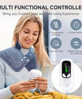 Heating Pad For Neck And Shoulders And Back, 2Lb Weighted Neck Heating Pad For Back Pain Relief, Shoulder Heating Pad With 6 Heat Settings, 4 Timer Auto-Off, Christmas Gifts For Women Men Mom Dad