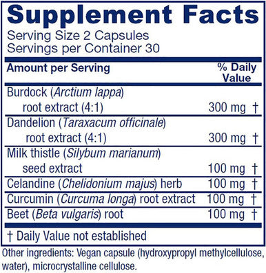 Vitanica Hepafem Liver Cleansing Support Vegan/Vegetarian 60 Capsules