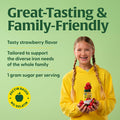 Megafood Iron Energy Gummies - Vegan & Gluten-Iron Supplement For Women, Men, Teens & Kids With Vitamin B12 & B6, From The Makers Of Blood Builder Iron Supplement, Strawberry Flavor - 60 Gummies