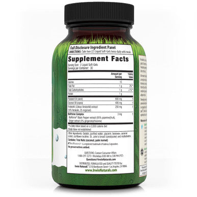 Irwin Naturals Forskolin Fat-Loss Diet - 60 Liquid Soft-Gels - 30 Servings