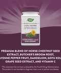 Nature'S Way Leg Veins Support Blend, Horse Chestnut, Grape Seed Extract, And Cayenne Pepper For Leg Vein Support, Vegetarian, 60 Capsules