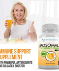 Liposomal Vitamin C 1600mg Per Serving 180 Veggie Capsules High Absorption Ascorbic Acid LypoSpheric Vitamin C Complex Immune Support Supplement with Powerful Antioxidants and Collagen Booster
