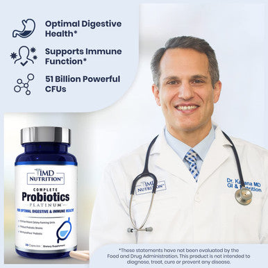 1MD Nutrition Complete Probiotics Platinum 11 Strains 30 Capsules