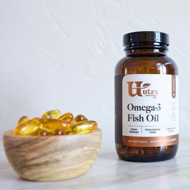Utzy Naturals Omega 3 Fish Oil 800 Mg Omega 3 | With Epa And Dha | Lemon-Lime Flavor | 120 Softgels