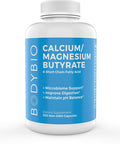 Bodybio Butyrate With Calcium & Magnesium - Supports Healthy Digestion, Gut & Microbiome - Leaky Gut Repair - Control Bloating - Healthy Inflammation Response - Fuel For Healthy Gut - 250 Capsules
