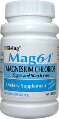 Rising Mag64 Magnesium Chloride with Calcium Tablets 60 Count