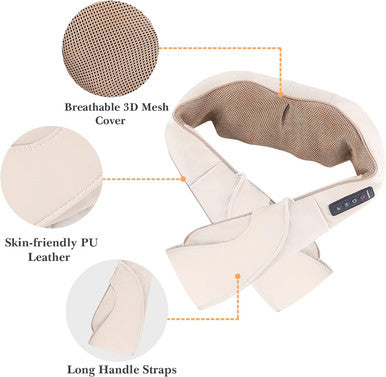 Triducna Shiatsu Neck Back And Shoulder Massager With Heat - Electric Deep Tissue 3D Kneading Massage Pillow For Lower Back, Calf, Legs, Full Body Muscle Relaxation, Home, Office, And Car Use