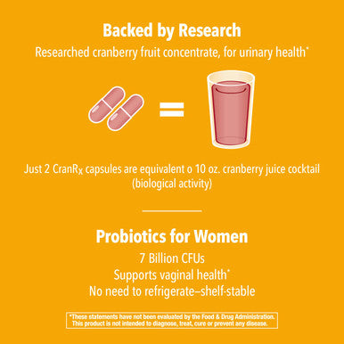 Nature'S Way Cranrx Bioactive Cranberry With Probiotics, Supports Urinary Health*, 60 Capsules